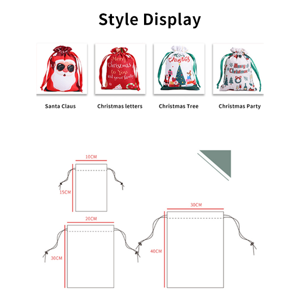 Christmas Polyester Gift Candy Bag For Kids