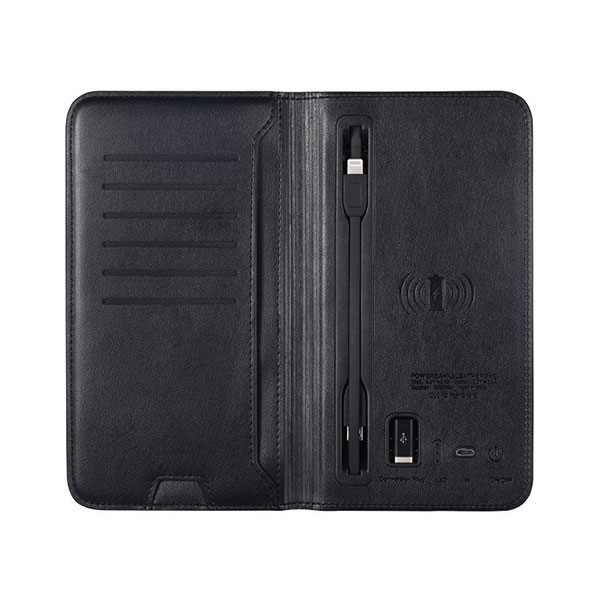 Leather Wallet Wireless Charging Mobile Power
