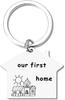 Stainless Steel House-Shaped Keychain