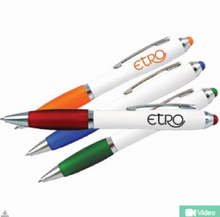 White PDA Stylus Pen W/Matching Colored Grips & Nibs