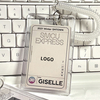 Acrylic Transparent Double Card Protective Cover Plastic Key Chain Display License