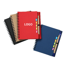 Premium Spiral Sticky Notes Notebook With Pen Set