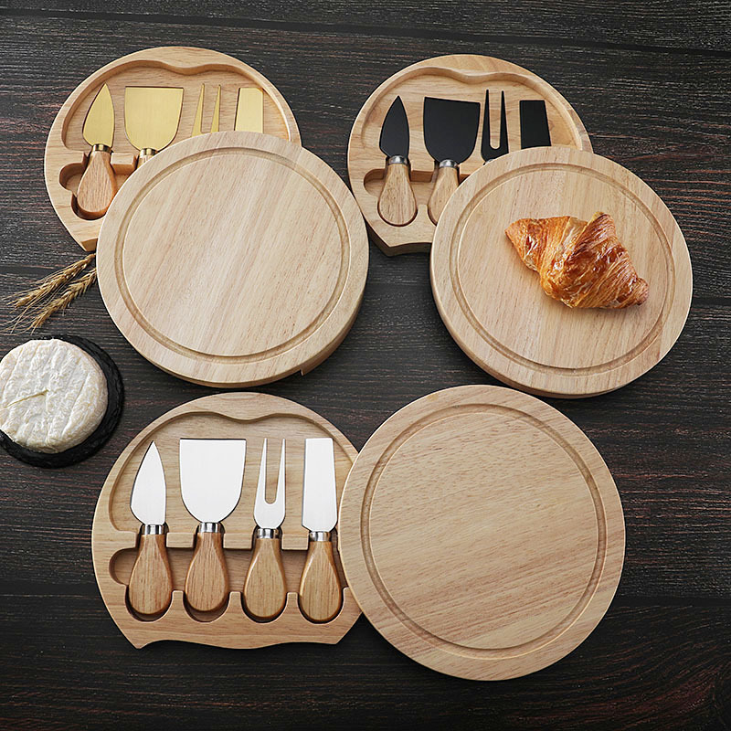 Custom 5-Piece Bamboo Cheese Knife Board Set