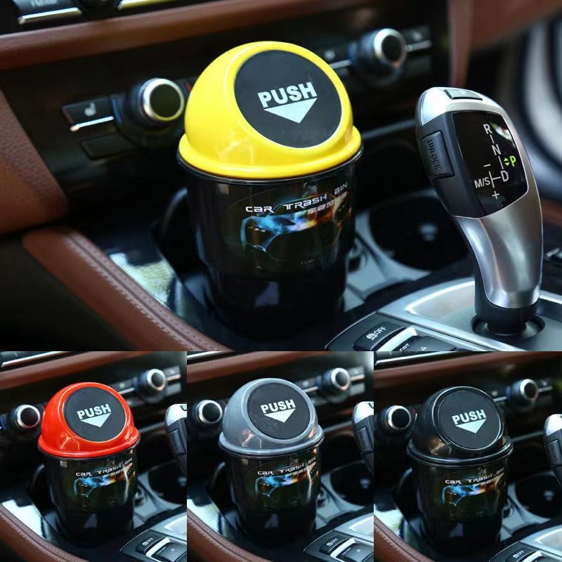 Mini Car Trash Can Bin with Lid