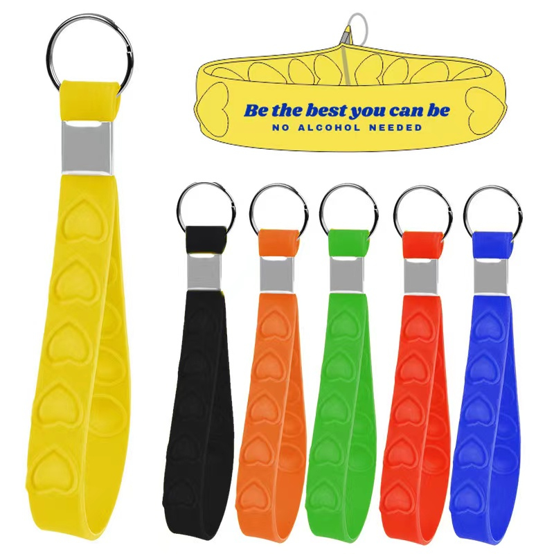Silicone Pop Bubble Keychain Bracelet 