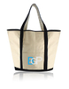 Custom Two-Tone Accent Gusseted Canvas Boat Tote Bag