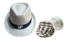 Fashionable Panama Plain Hat Jazz Cap Ribbon Sun Straw Hat
