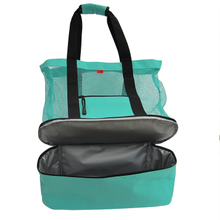 Custom logo Mesh Beach Bag Toy Tote Bag