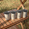 Premium Stainless Steel Cups 11.8 oz Camping Cup Tumbler (4 Pack) Premium Metal Cups Stackable Durable Cup