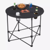 Round Foldable Camping Table Portable Camping Side Table for Outdoor Picnic, Beach, Games, Camp
