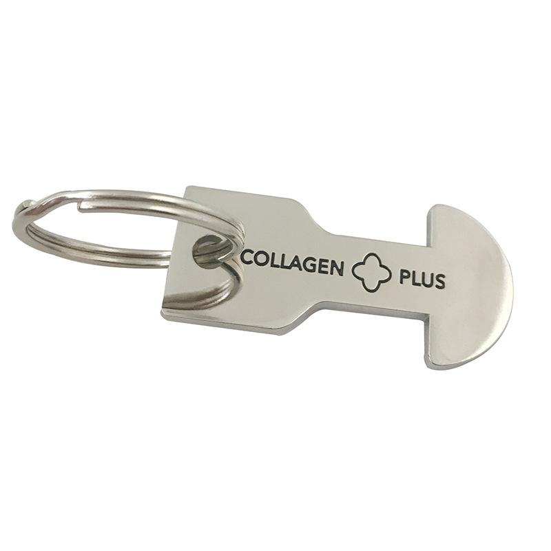 Zinc Alloy Key Ring Shopping Trolley Tokens Portable Metal Keychain for Change or Grocery Shopping Cart