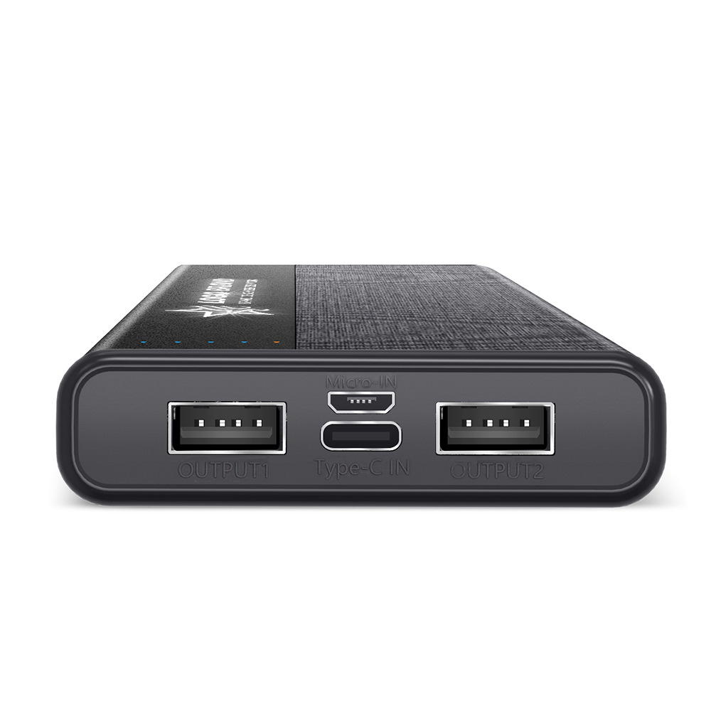 Portable Charger 10000mAh Phone Power Bank, Flashlight External Battery Pack Custom LED Logo