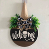 Halloween Doorplate Wood Ornament Festive Decoration