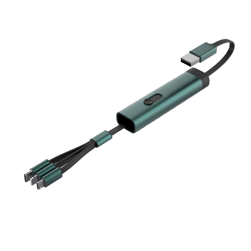 Zinc Alloy Three In One Fast Charging Data Cable