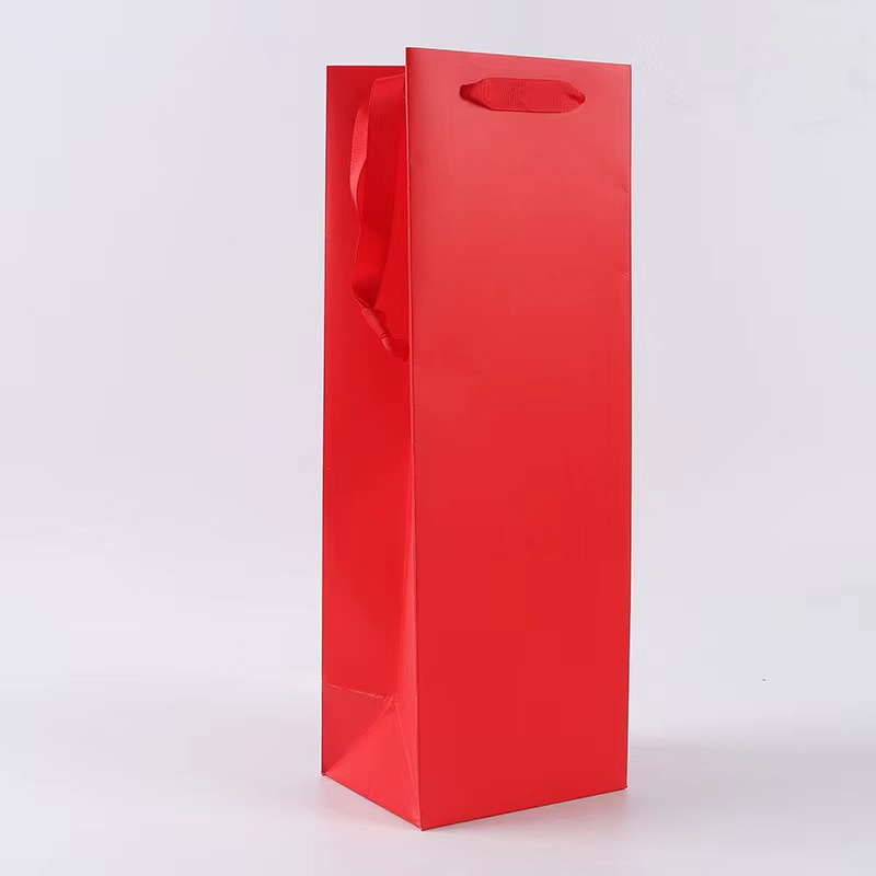 Heavy Wine Paper Bag with Two Bottle