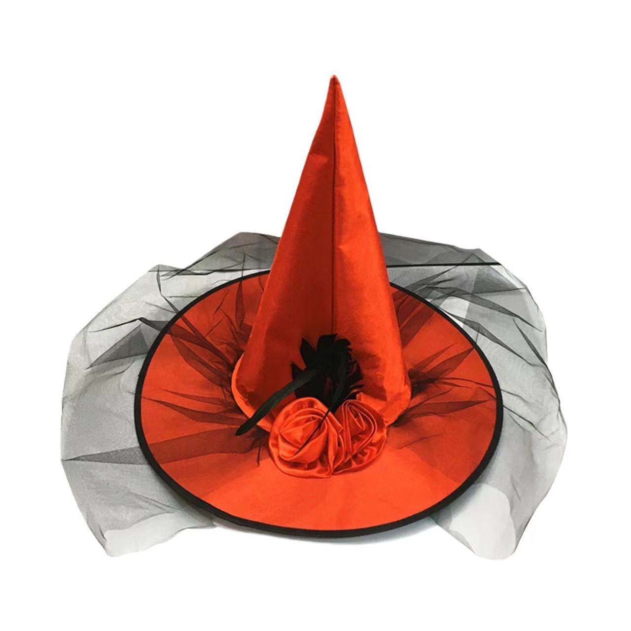 Witch Hat with Rose Net