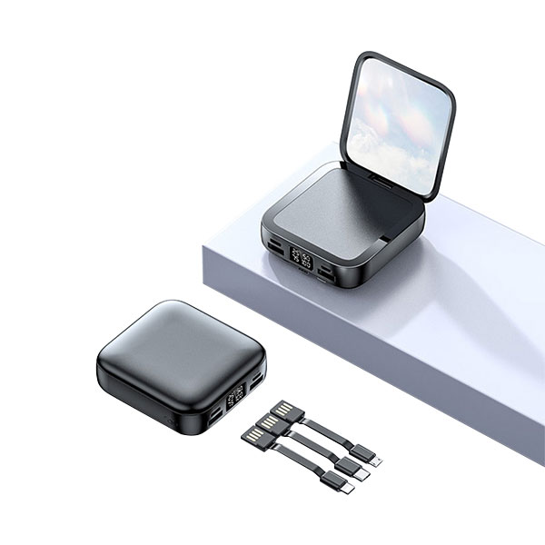 Portable Large Capacity Makeup Mirror Charger With a Line