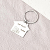 Stainless Steel House-Shaped Keychain