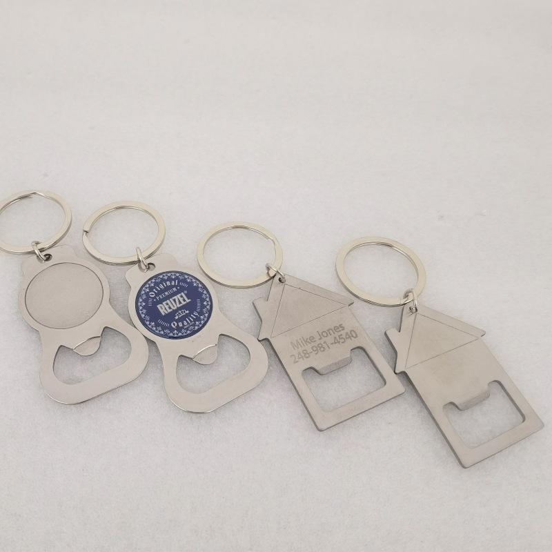 House-Shaped Bottle Opener Metal Keychain