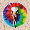 Custom Full Color Imprint Large Round Microfiber Beach Towel