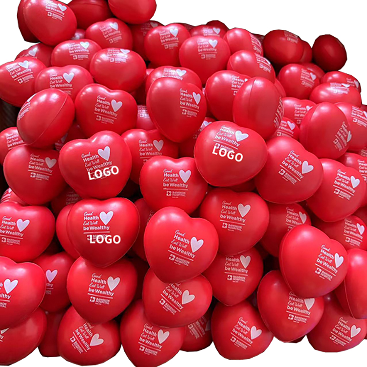 Custom Logo Heart Stress Relievers