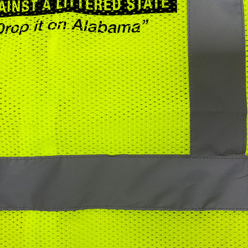 Class 2 Mesh Zip-Front Vest High Visibility Work Shirt
