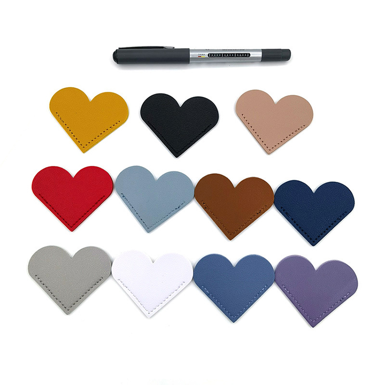 Heart Shaped Pu Leather Bookmark