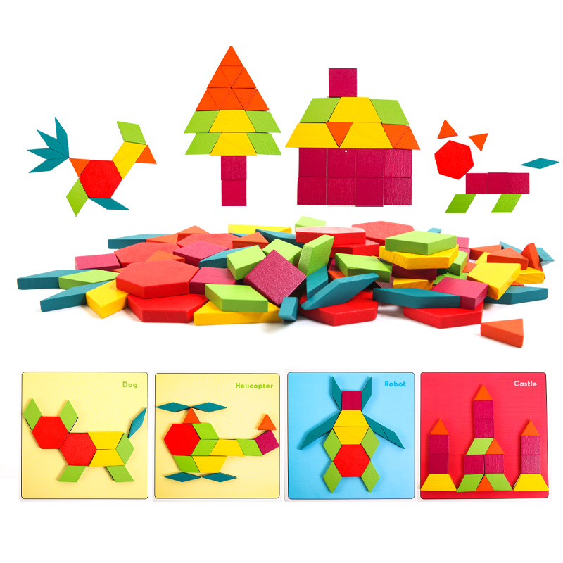 Tangram Puzzles Wooden Kids Puzzles Educational Toys 
