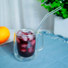 Double Wall Glass Espresso Coffee Mug With Handle