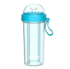 Double Use Multifunctional Drinking Bottle Plastic Cup with Lid and Straw