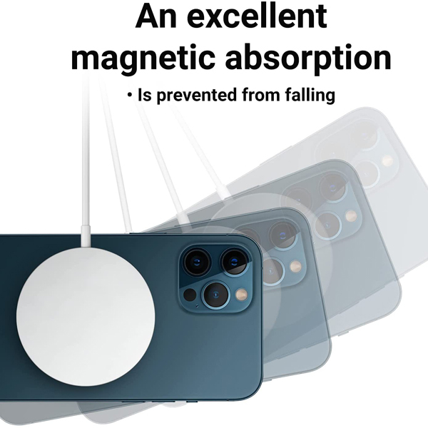 Magnetic Wireless Charger Fast Charging Pad, Quick Charge, Compatible with iPhone, 15W Adapter Plug