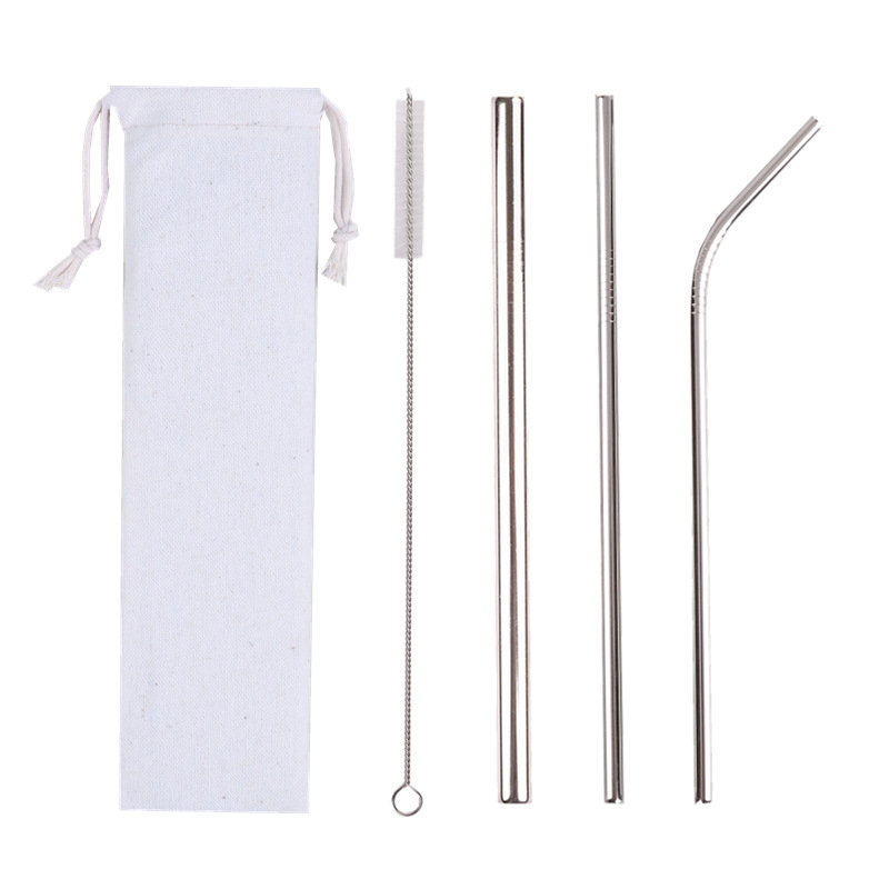 4-Pack Stainless Steel Straw Fit