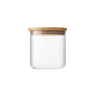 Premium Borosilicate Clear Glass Jars With Bamboo Silicone Sealed Lid