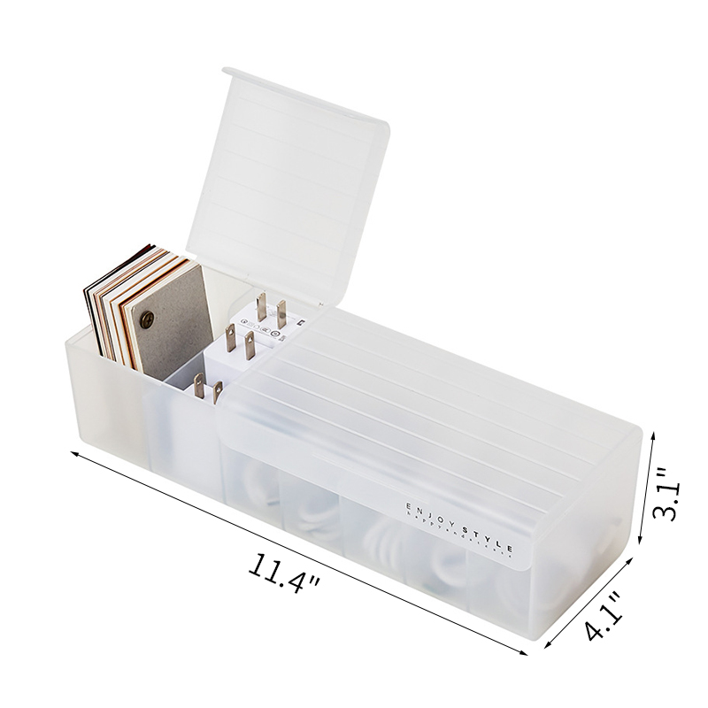 Charge Cable Management 7 Compartments Storage Box USB Cord Sorter Small Desk Electronic Accessories Organizer and Storage