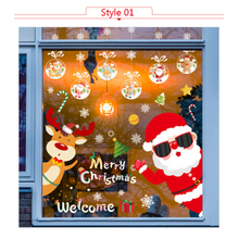 Christmas Santa Claus Window Stickers Wall Ornaments Christmas Pendant Merry Christmas For Home Decor New Year Stickers 2022