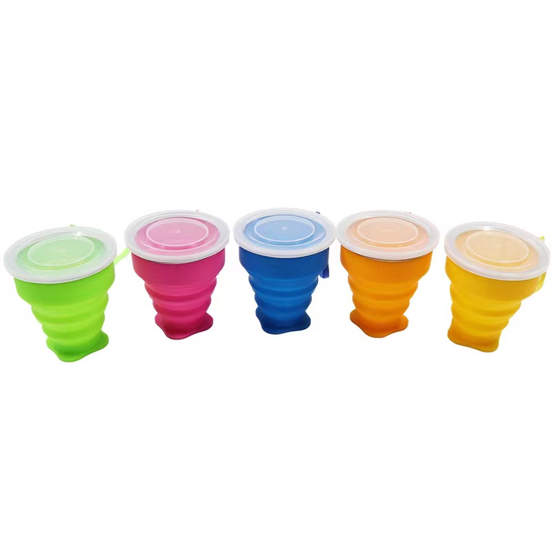 Folding Silicone Cup with Lid
