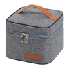 Cationic Leather Patch Square Lunch Cooler Bag