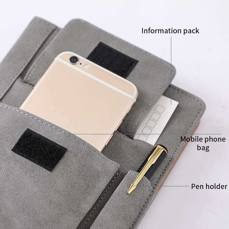 A5 Notebook Multi-function Imitation Leather Pocket