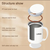 400ml Stainless Steel Coffee Mug with Rotating Lid