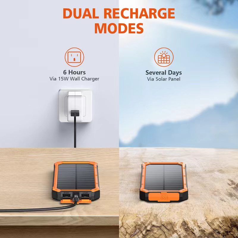 Wireless Fast Charging Solar Power Bank