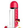 Portable Plastic Pill Box And Water Cup 2-in-1
