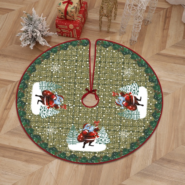 New Cartoon Round Elk Christmas Tree Decoration Base Mat