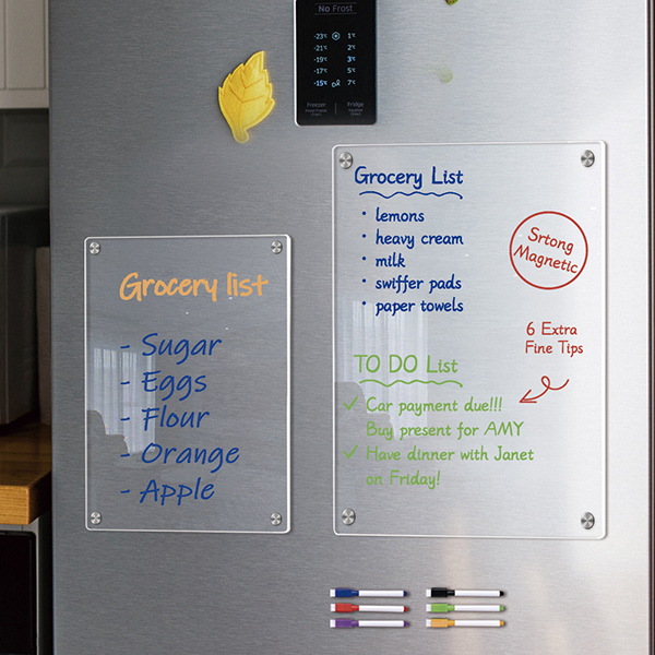 Refrigerator Magnetic Transparent Acrylic Memo Board