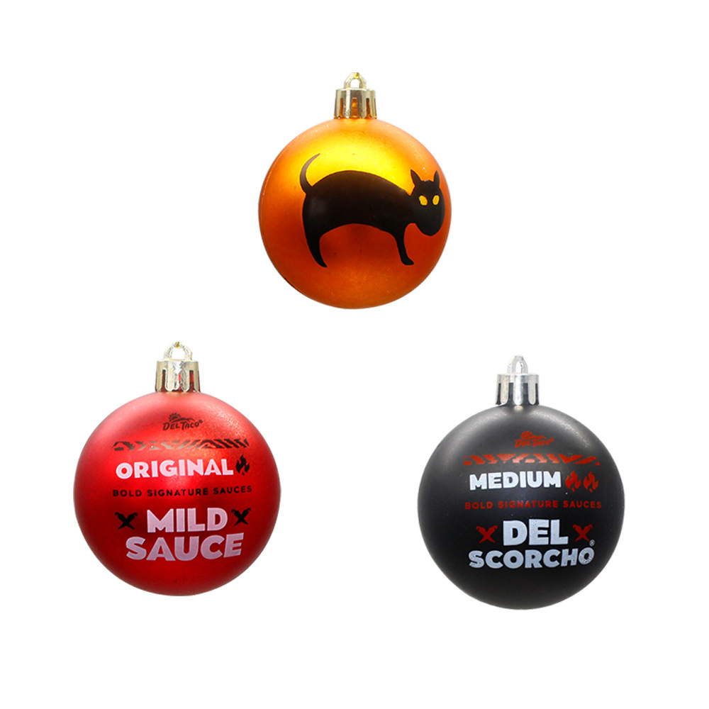 6/8/10cm Plastic Christmas Decoration Ball Ornaments