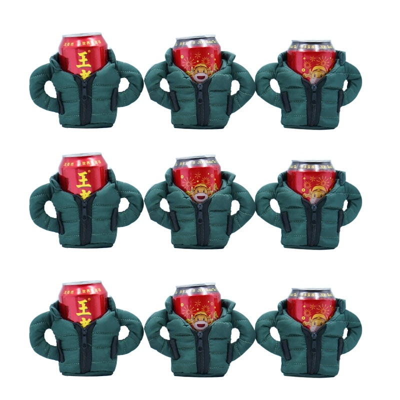 Unique Down Jackets Beer Can Cooler Cup Insulated Sleeve