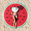 Custom Full Color Imprint Large Round Microfiber Beach Towel