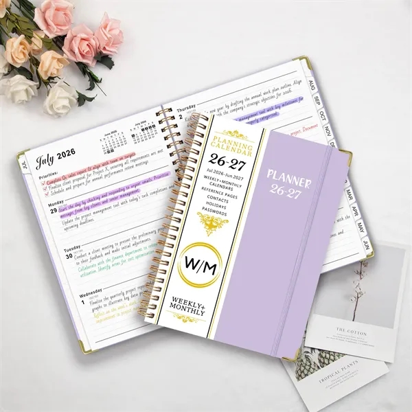 July 2026 June 2027 A5 Spiral Planner Notebooks 12 Months