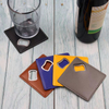 Square Leather Coaster Bottle Opener