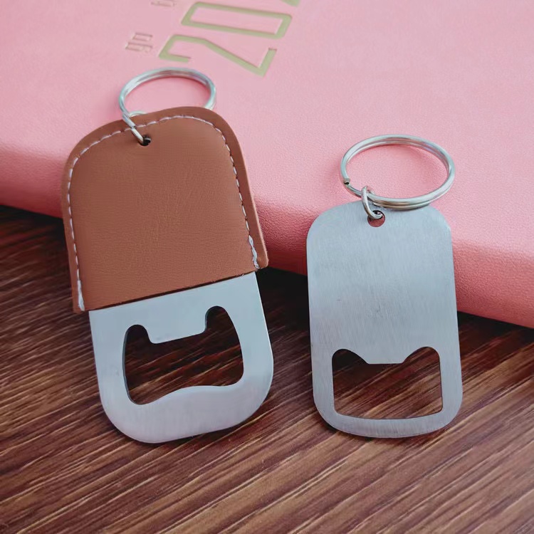 Bottle Opener With Leather Cover