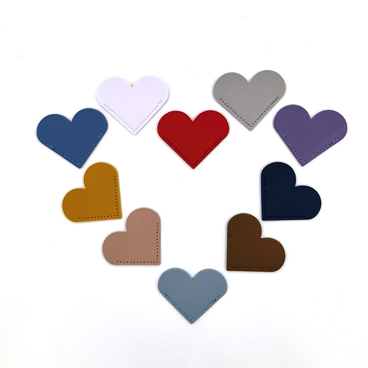 Heart Shaped Pu Leather Bookmark
